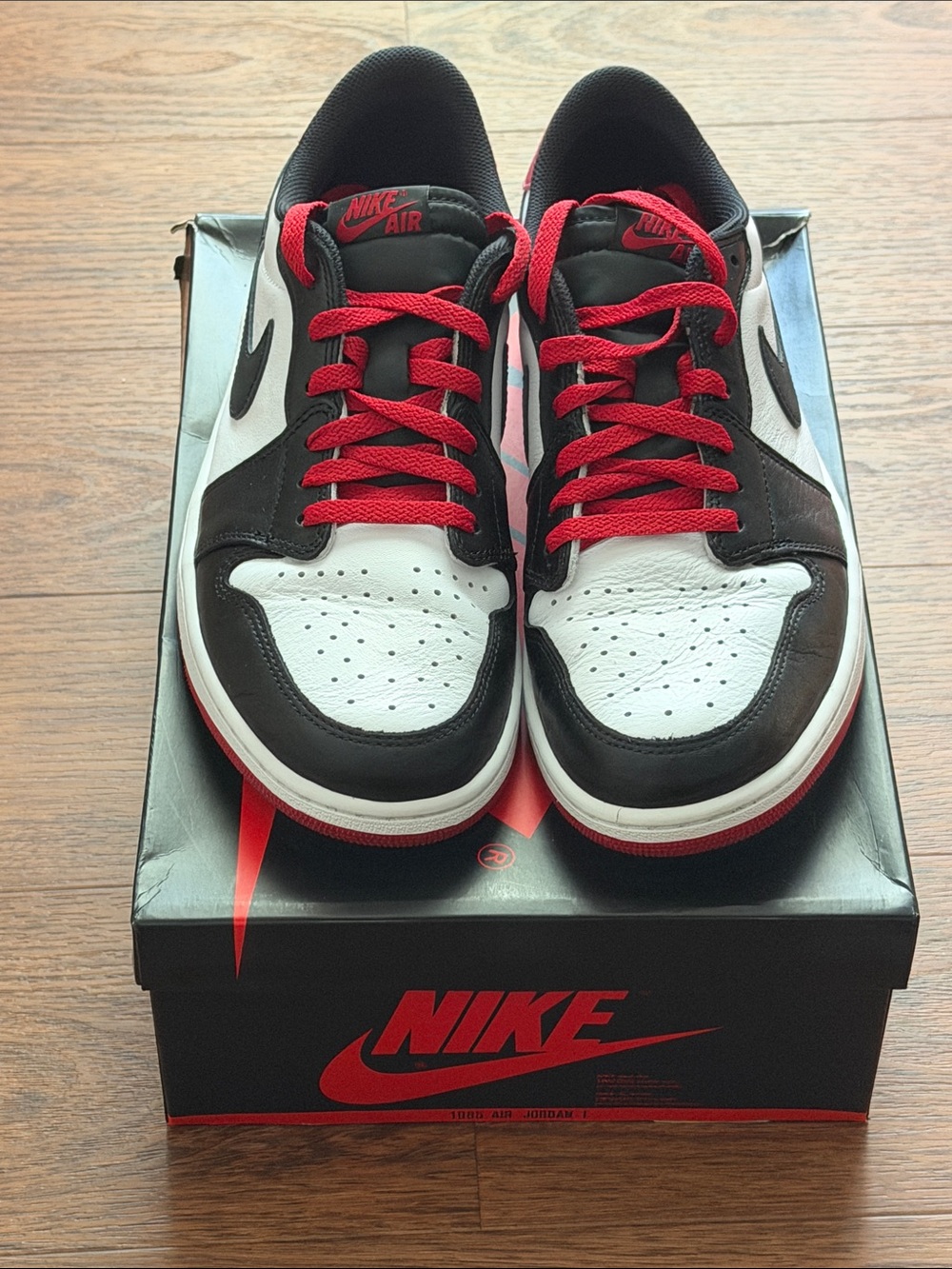 Nike Air Jordan 1 Low OG Men’s Sneakers - Black/White/Red